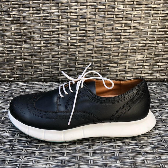 Robert Clergerie Leather Sneakers Size 41 NEW Black